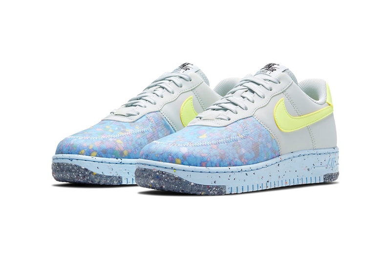nike air force 1 crater womens sneakers neon green pastel blue gray colorway shoes footwear sneakerhead