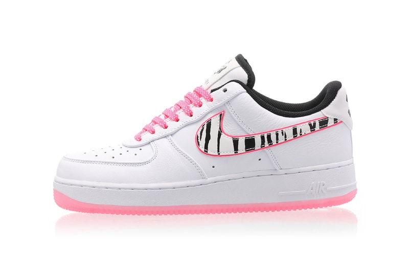 nike air force 1 south korea football team sneakers neon pink pastel blue white black tiger stripes shoes footwear sneakerhead