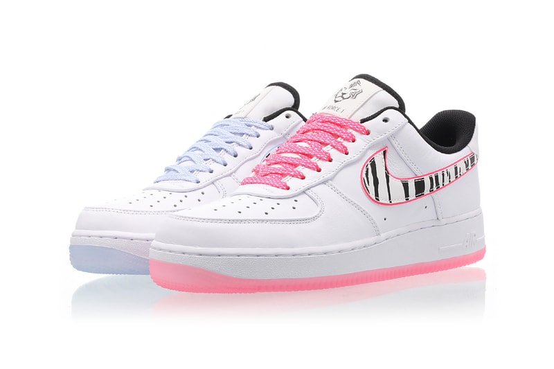 nike air force 1 south korea football team sneakers neon pink pastel blue white black tiger stripes shoes footwear sneakerhead