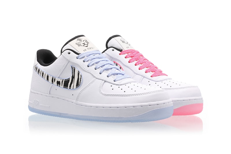 nike air force 1 south korea football team sneakers neon pink pastel blue white black tiger stripes shoes footwear sneakerhead