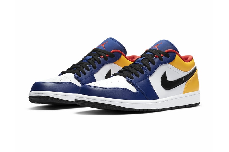 nike air jordan 1 mid low deep royal blue track red laser orange yellow sneakers release info