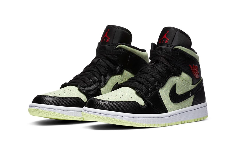 nike air jordan 1 mid se womens sneakers pastel green black red white shoes footwear sneakerhead