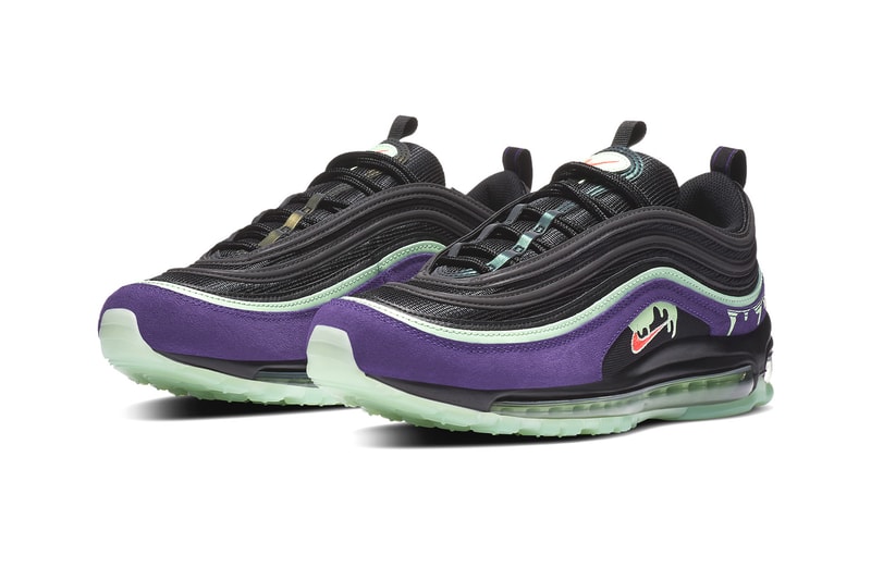 nike air max 97 halloween glow in the dark slime suede 