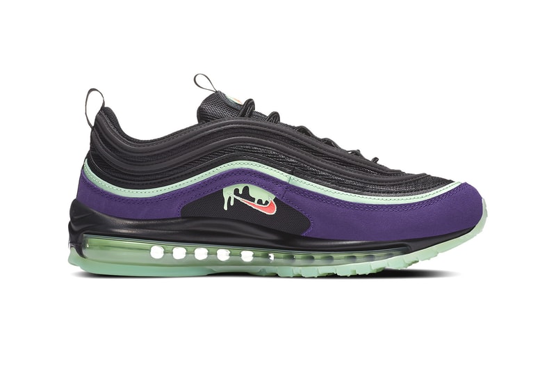 nike air max 97 halloween glow in the dark slime suede 