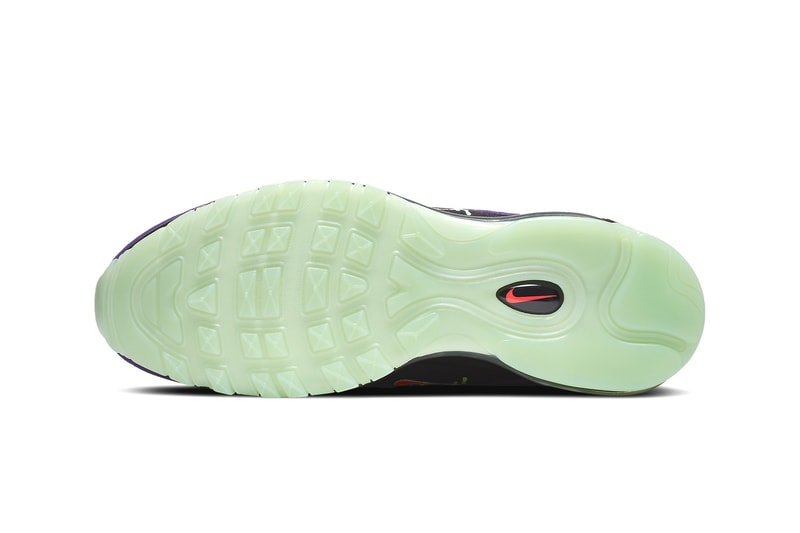 nike air max 97 halloween glow in the dark slime suede 