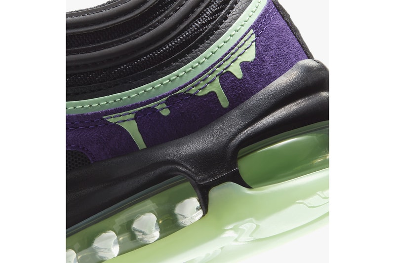 nike air max 97 halloween glow in the dark slime suede 