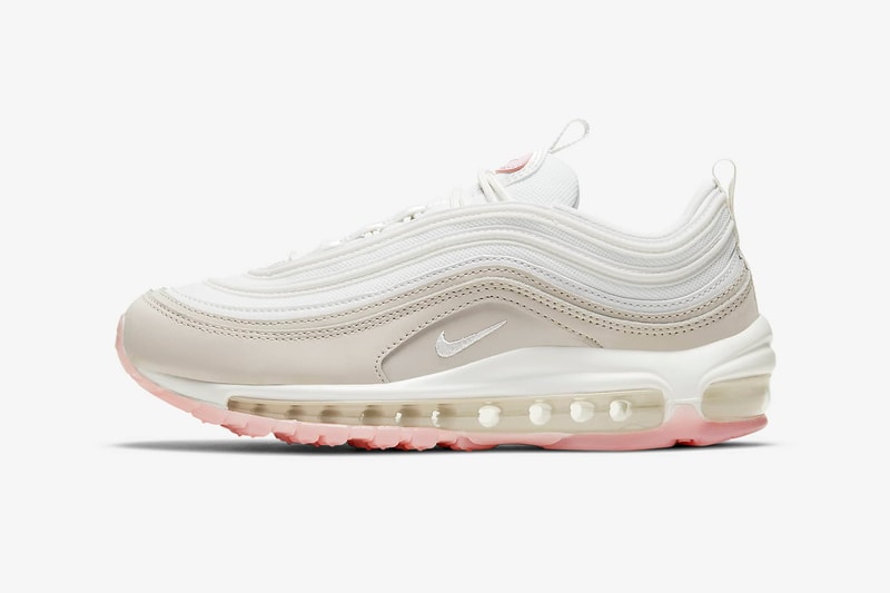 nike air max 97 womens sneakers beige white pink colorway shoes footwear sneakerhead