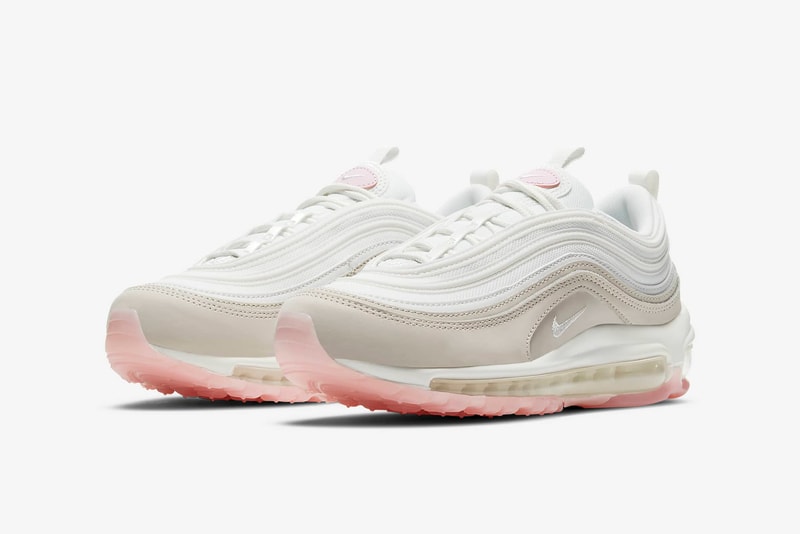 nike air max 97 womens sneakers beige white pink colorway shoes footwear sneakerhead