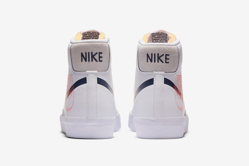 nike blazer mid 77 sneakers white brown orange navy blue colorway sneakerhead footwear shoes