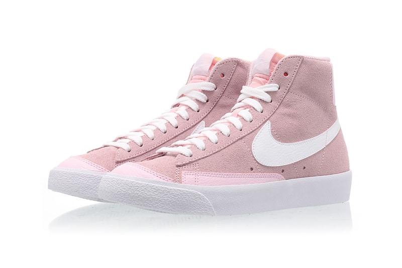 nike blazer mid vintage 77 womens sneakers pink white shoes footwear sneakerhead 