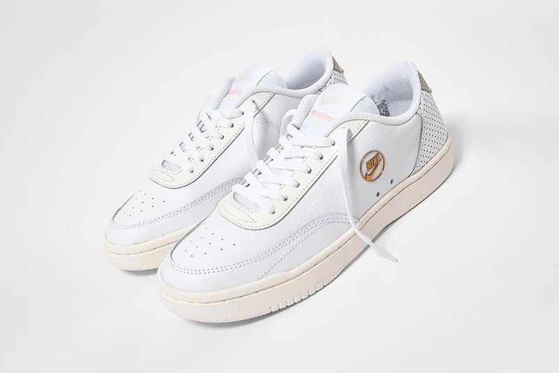 nike court vintage premium womens sneakers white cream gold shoes sneakerhead footwear