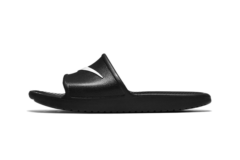 Nike Kawa Slides Pink & Black Sandal Shoes Logo Summer Spring Pool Footwear