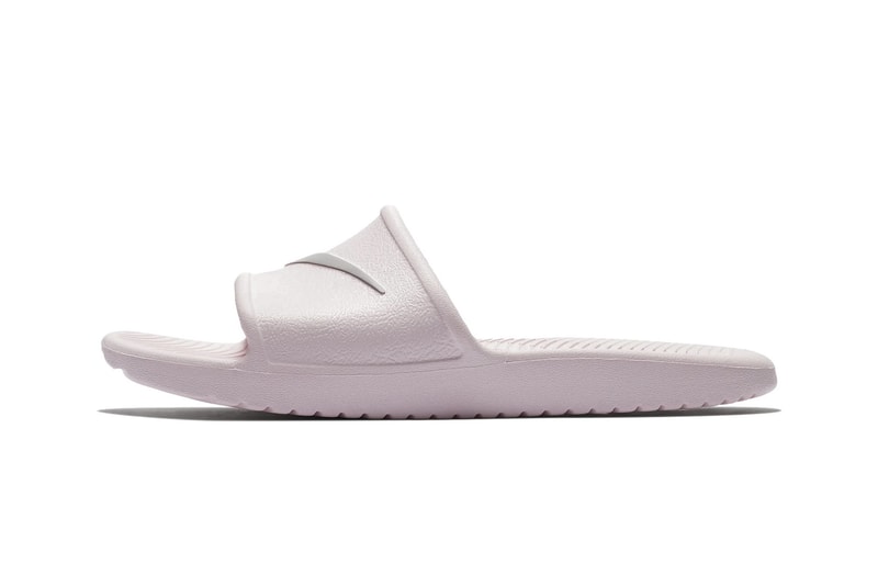 Nike Kawa Slides Pink & Black Sandal Shoes Logo Summer Spring Pool Footwear