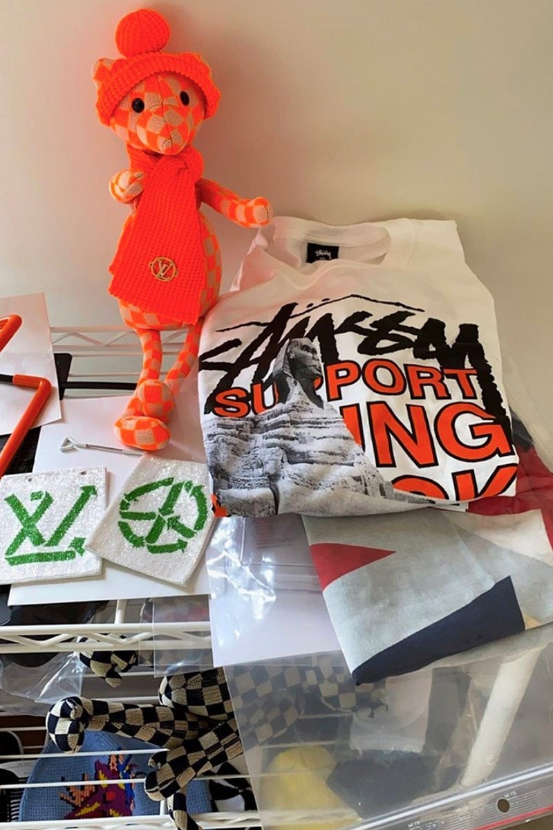 Off-White x Stussy Collaboration T-Shirt Virgil Abloh