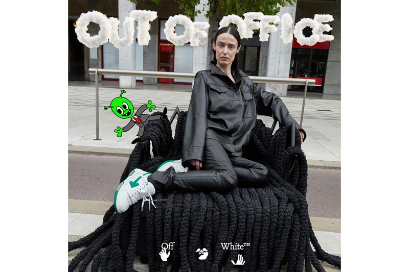 off-white out of office ooo new sneakers collegiate pale blue tan green red release virgil abloh juergen teller campaign