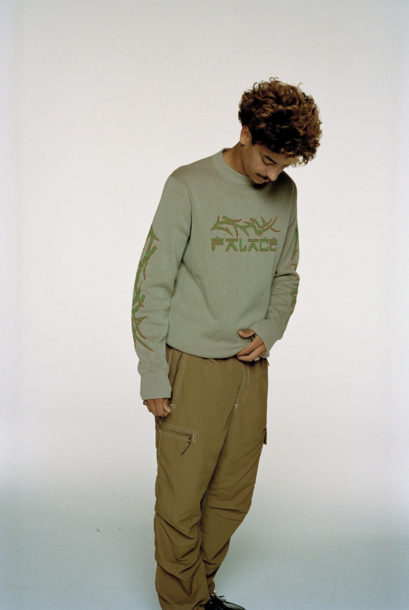 palace skateboard winter lookbook gore-tex outerwear fleece jackets suede bomber knit sweaters release info