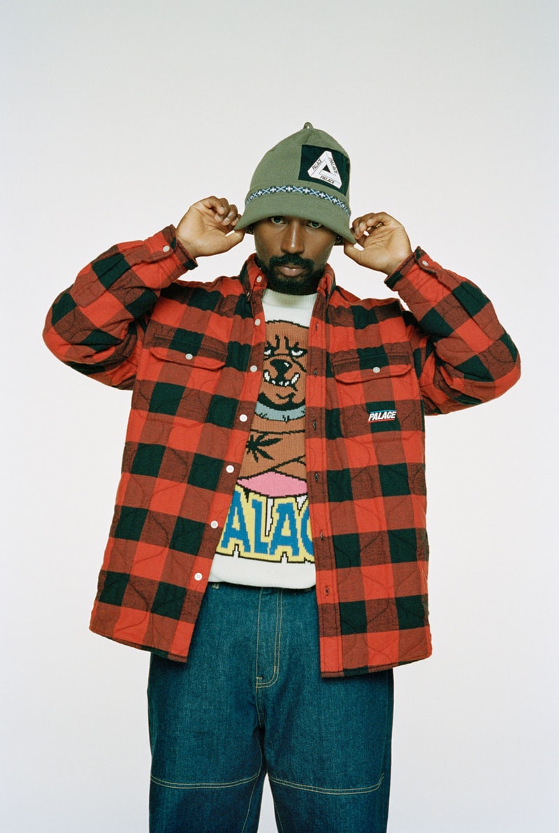 palace skateboard winter lookbook gore-tex outerwear fleece jackets suede bomber knit sweaters release info