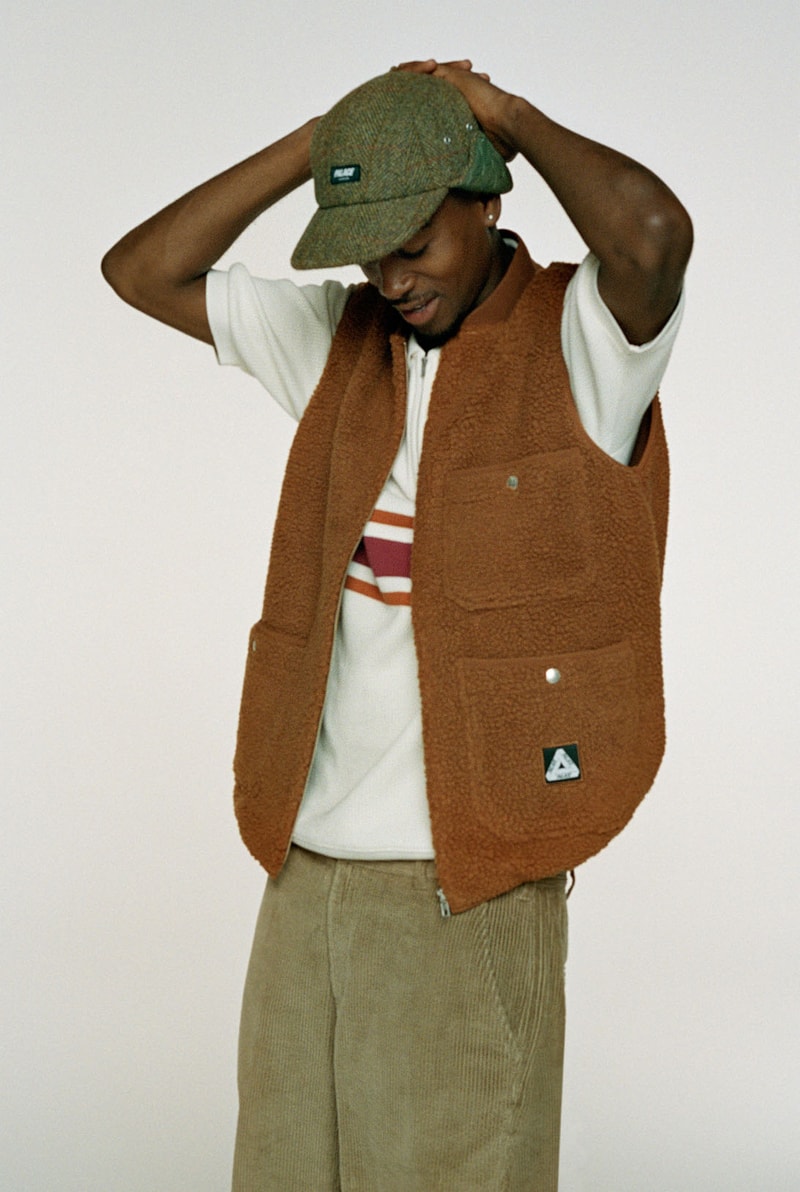 palace skateboard winter lookbook gore-tex outerwear fleece jackets suede bomber knit sweaters release info