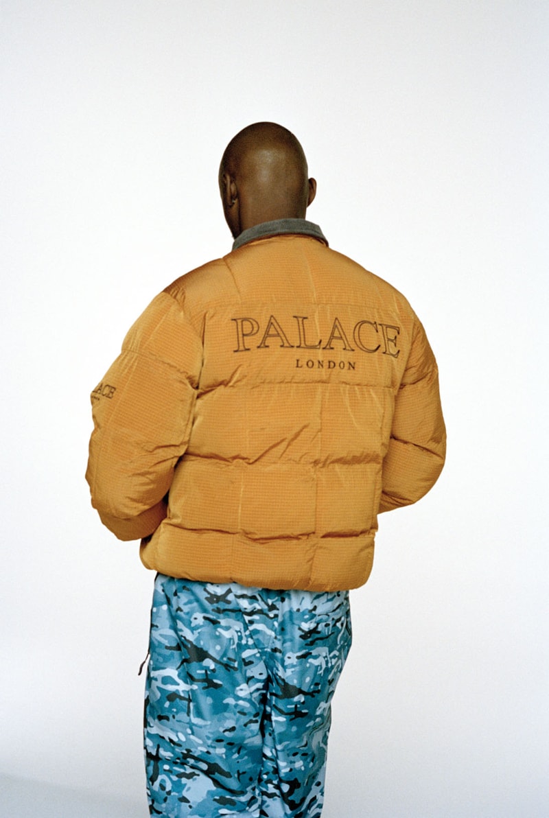 palace skateboard winter lookbook gore-tex outerwear fleece jackets suede bomber knit sweaters release info