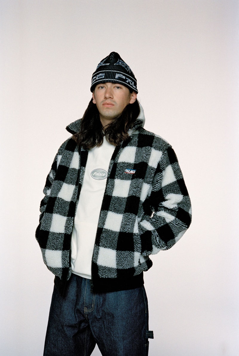 palace skateboard winter lookbook gore-tex outerwear fleece jackets suede bomber knit sweaters release info