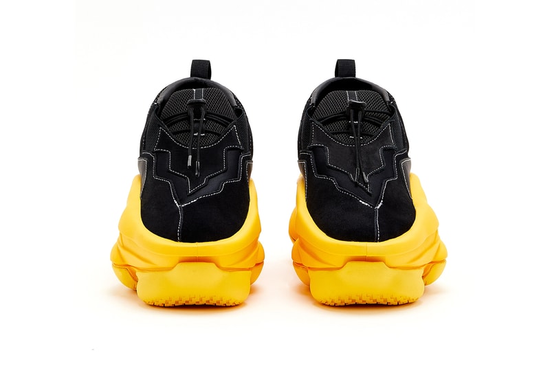 pyer moss kerby jean raymond the sculpt chunky sneaker unisex black yellow colorway shoes footwear sneakerhead