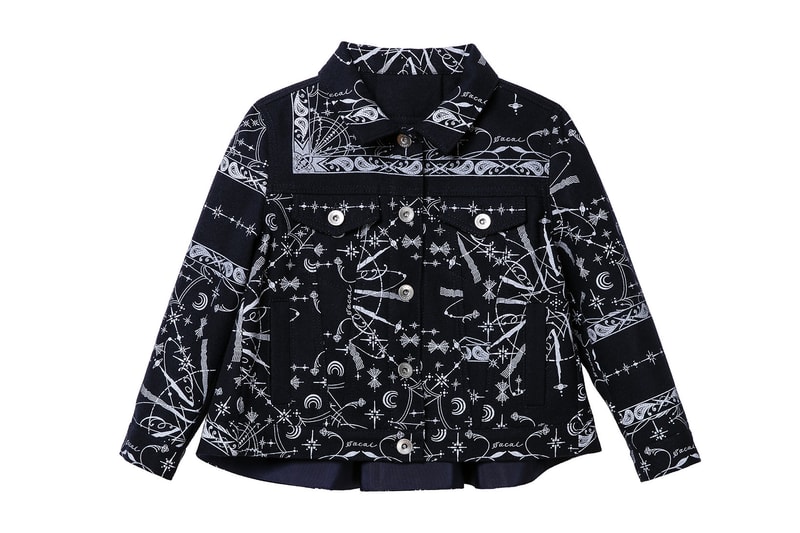 sacai dr woo kids fall winter capsule collaboration bandana print jackets skirts shirts chitose abe release
