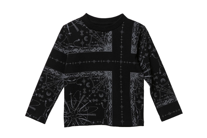 sacai dr woo kids fall winter capsule collaboration bandana print jackets skirts shirts chitose abe release