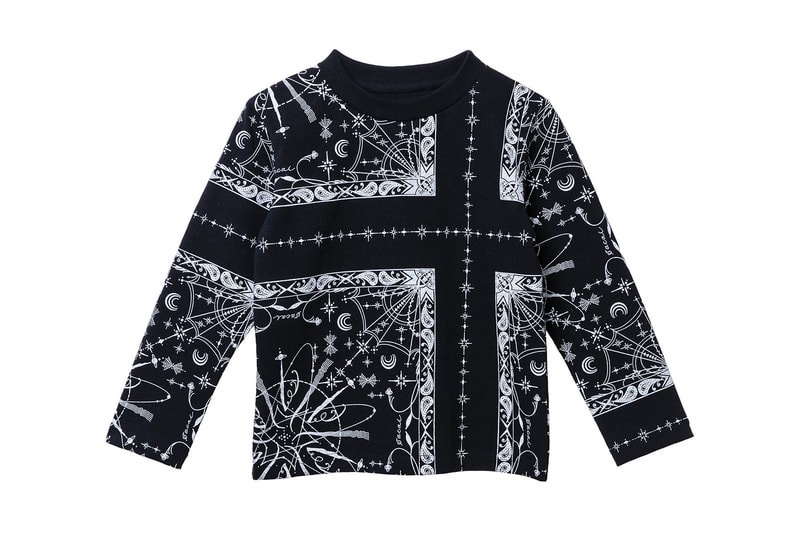 sacai dr woo kids fall winter capsule collaboration bandana print jackets skirts shirts chitose abe release
