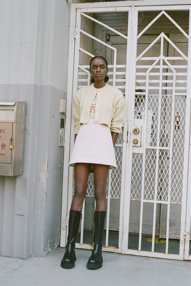 sandy liang spring summer 2021 fleece jackets dresses sara rabin collaboration new york fashion week nyfw lookbook interview