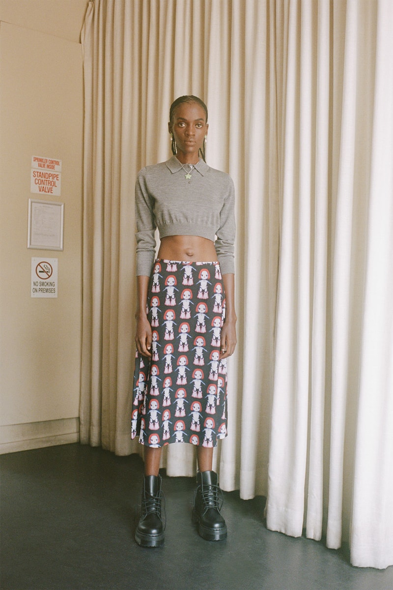 sandy liang spring summer 2021 fleece jackets dresses sara rabin collaboration new york fashion week nyfw lookbook interview