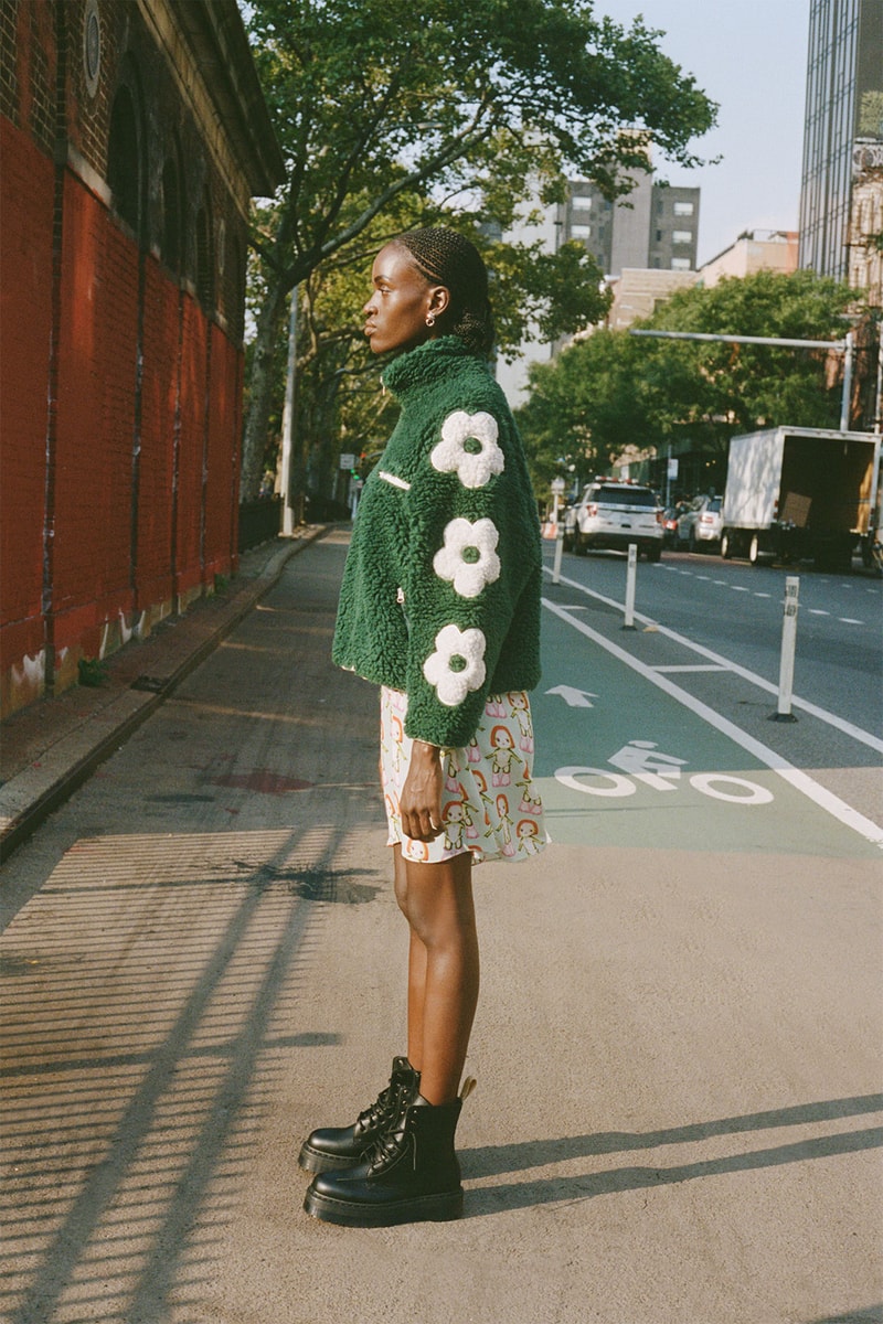 sandy liang spring summer 2021 fleece jackets dresses sara rabin collaboration new york fashion week nyfw lookbook interview