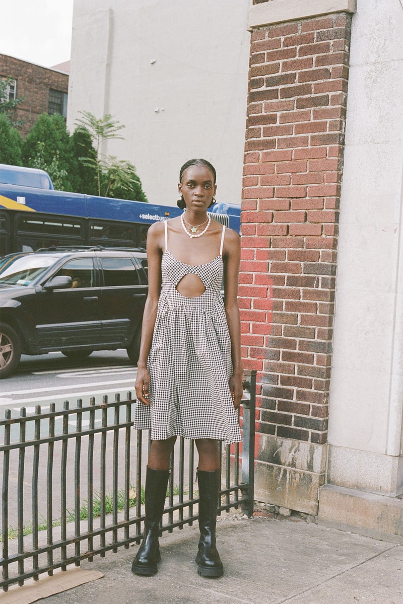 sandy liang spring summer 2021 fleece jackets dresses sara rabin collaboration new york fashion week nyfw lookbook interview