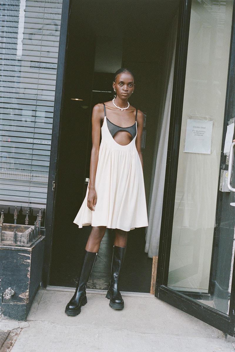sandy liang spring summer 2021 fleece jackets dresses sara rabin collaboration new york fashion week nyfw lookbook interview