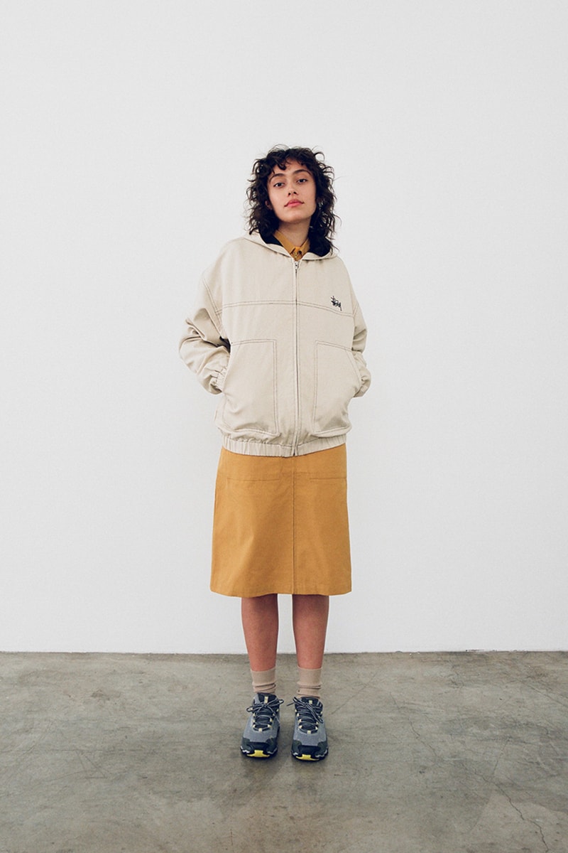 stussy fall womenswear collection lookbook hoodies fleece jackets knit sweaters 