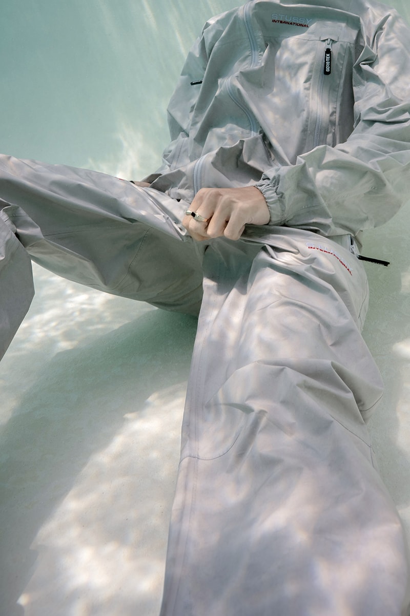 stussy gore-tex fall capsule collaboration shell jacket pants bucket hat waterproof release info 