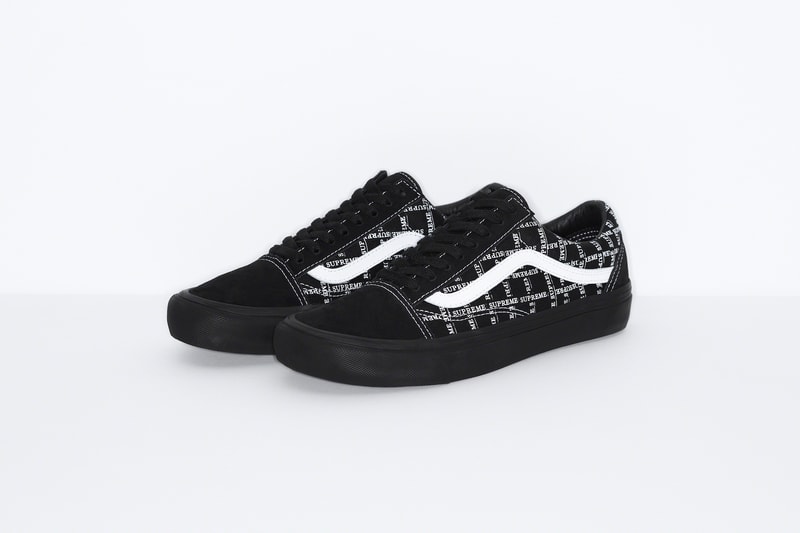 supreme vans collaboration half cab old skool pro sneakers white blue black shoes footwear sneakerhead