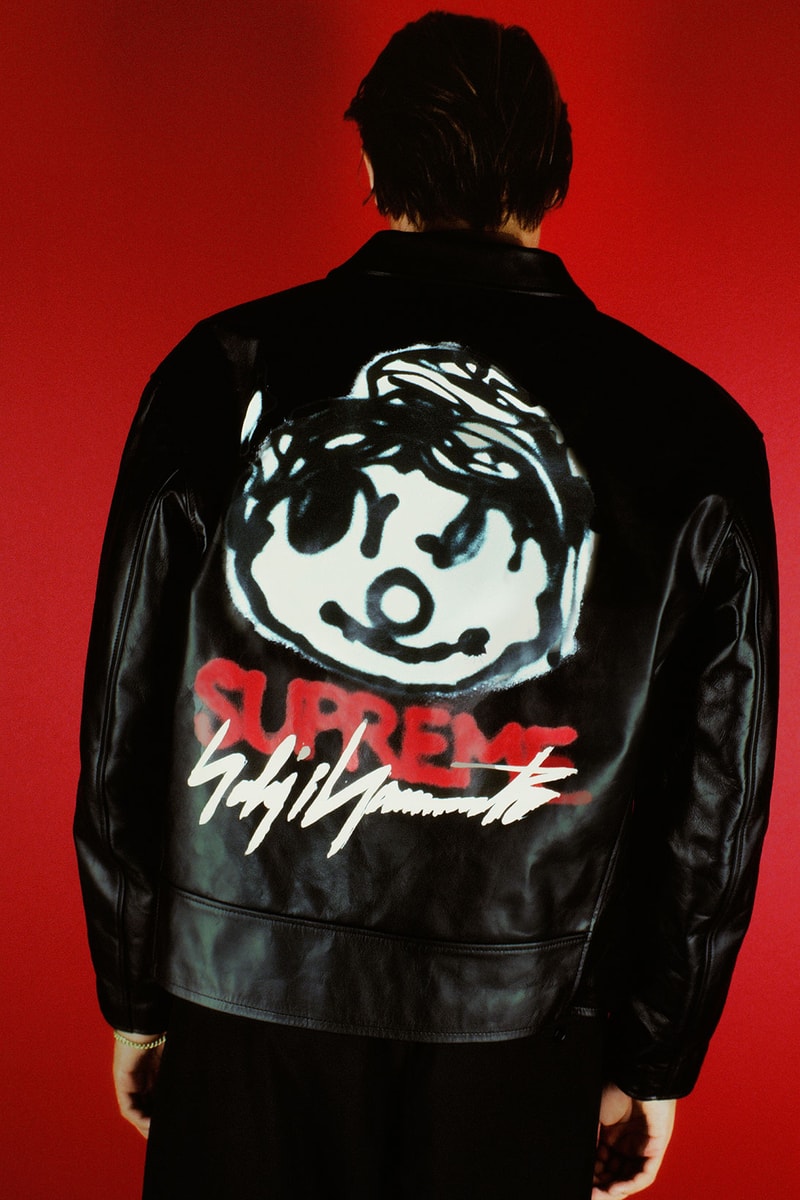 supreme yohji yamamoto collaboration lookbook puffers suits jackets knit sweaters hoodies release info