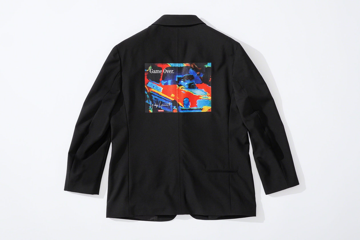 supreme yohji yamamoto collaboration lookbook puffers suits jackets knit sweaters hoodies release info