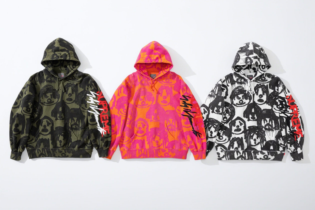 supreme yohji yamamoto collaboration lookbook puffers suits jackets knit sweaters hoodies release info