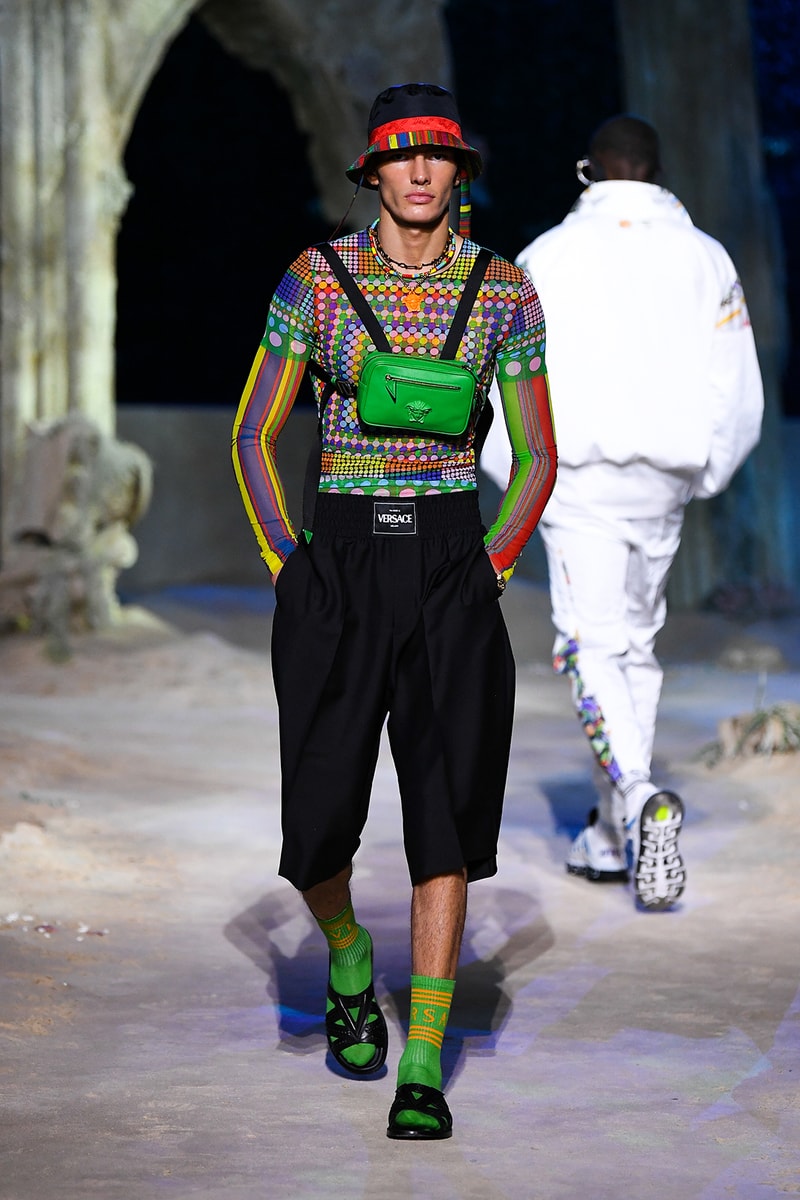 versace spring summer 2021 collection paris fashion week pfw adut akech irina shayk