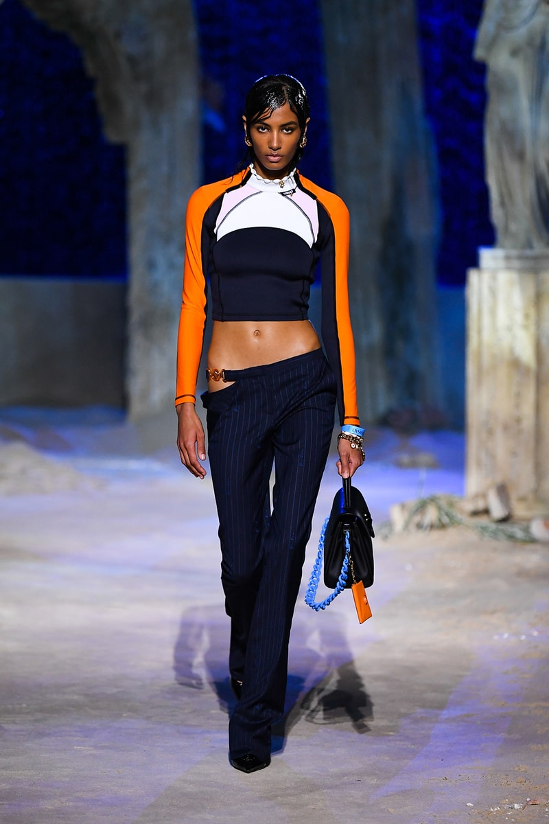 versace spring summer 2021 collection paris fashion week pfw adut akech irina shayk