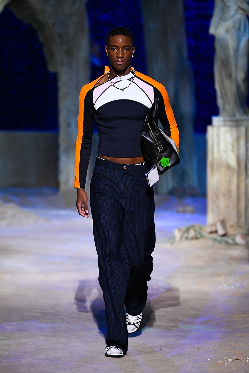 versace spring summer 2021 collection paris fashion week pfw adut akech irina shayk