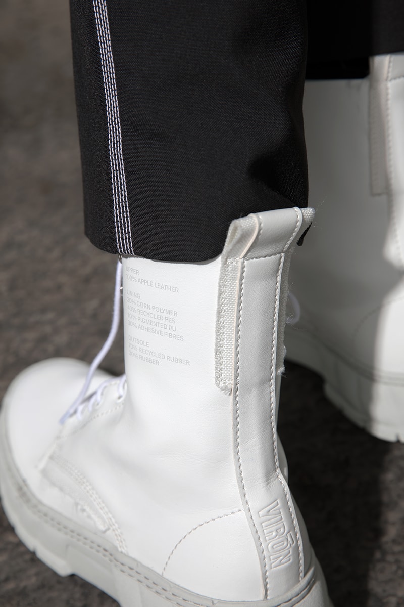 viron sustainable footwear vegan plant based upcycled sneakers boots peta certified