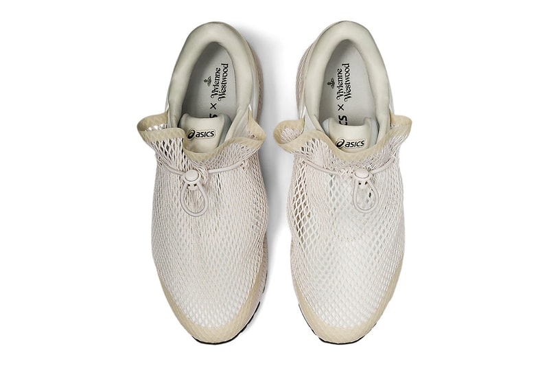 vivienne westwood asics gel kayano 26 white black netting sack sneakers collaboration release price