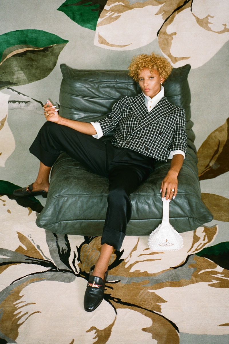 vivienne westwood spring summer 2021 lookbook video tailoring suits cardigans isamaya ffrench georgia palmer dott cotton clown 