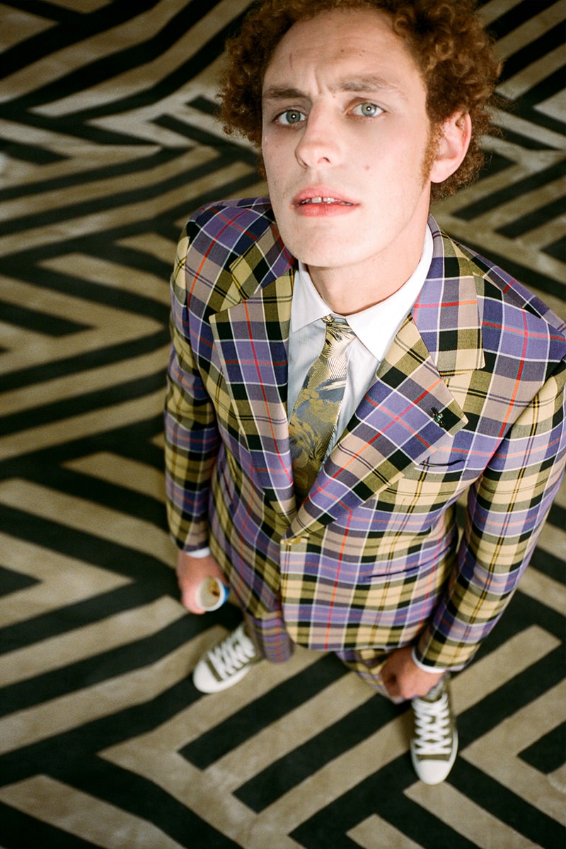 vivienne westwood spring summer 2021 lookbook video tailoring suits cardigans isamaya ffrench georgia palmer dott cotton clown 