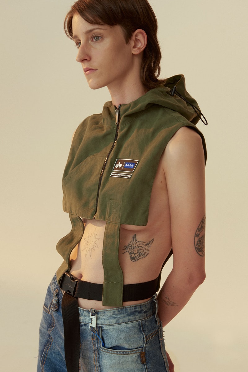 ader error alpha industries collaboration jackets ma-1 m-65 fishtail military aviation price release