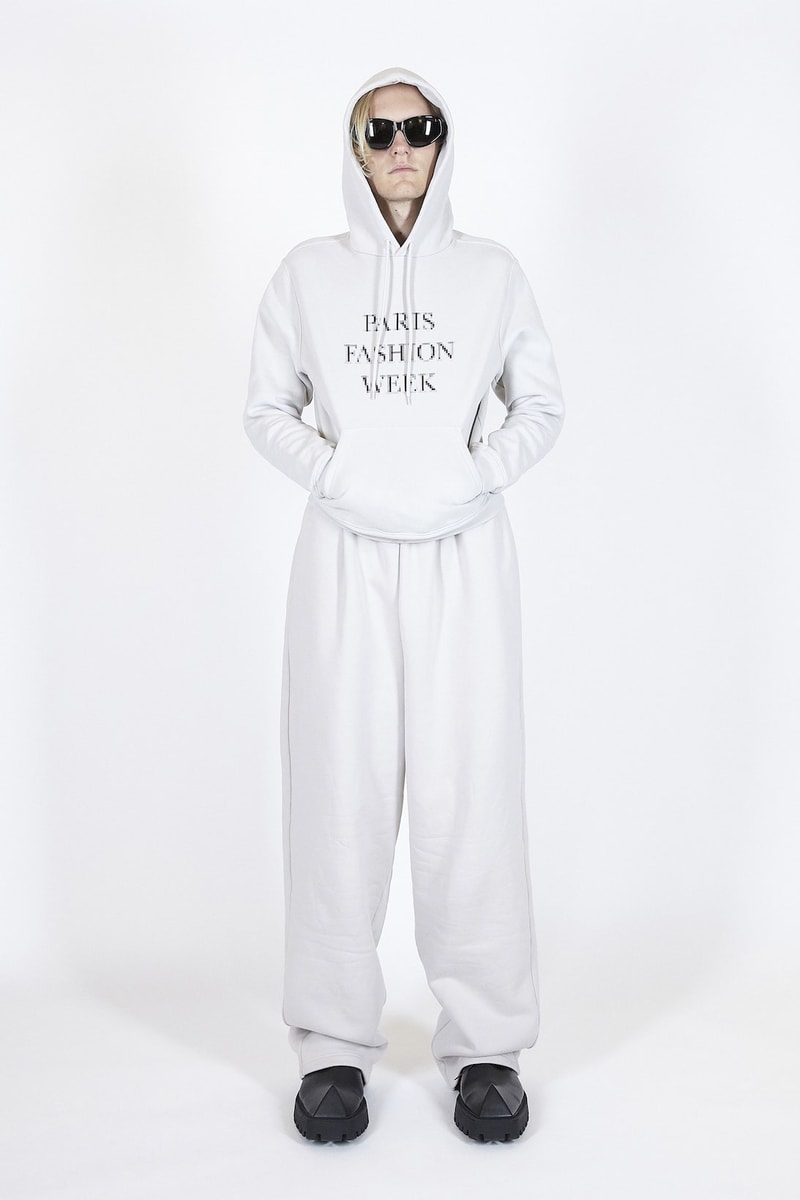 balenciaga spring summer 2021 collection paris fashion week pfw outerwear jackets hoodies slides slippers sweatpants shirts demna gvasalia