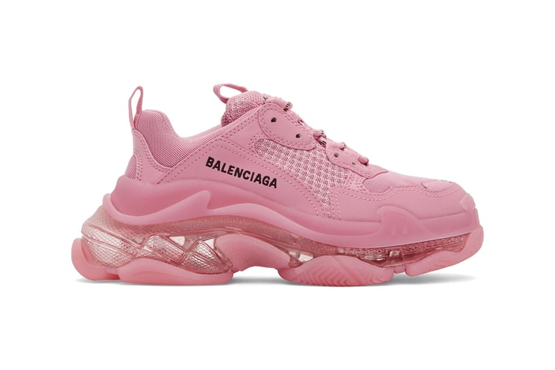 balenciaga triple s pink pastel womens chunky ugly sneakers price release