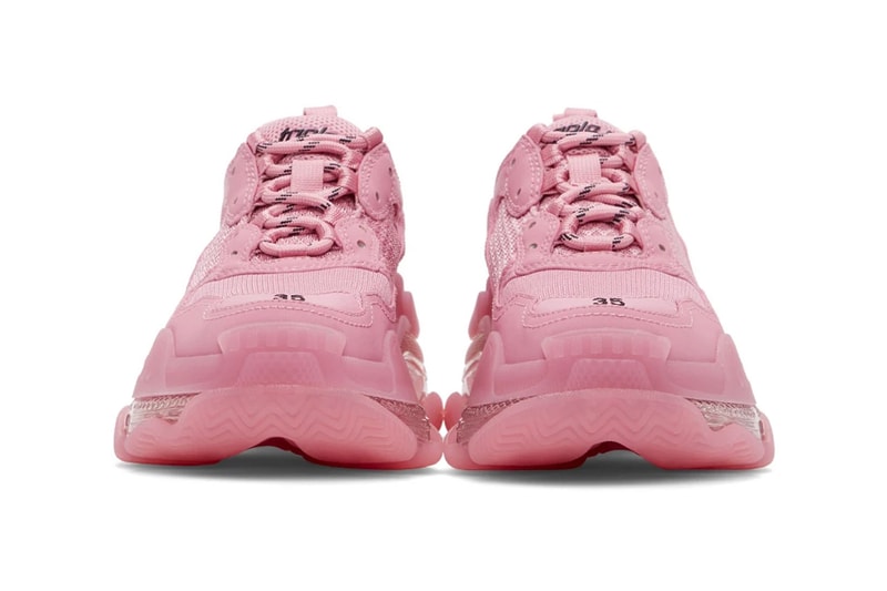balenciaga triple s pink pastel womens chunky ugly sneakers price release